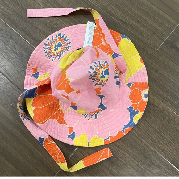 Zara Floral Wide Brim Sun Colorful Bucket Hat - Picture 3 of 5